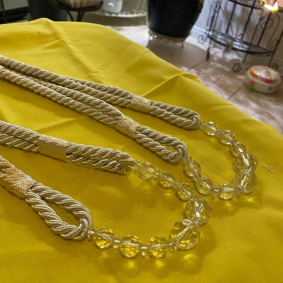 Other - 2 CURTAIN ROPE AND BEAD TIE BACKS